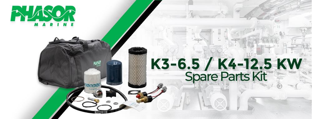Phasor Marine 101-0084 Spare / Maintenance Parts Kit for K3-6.5 / k4-12.5 Kw Generator Phasor 101 0084 banner